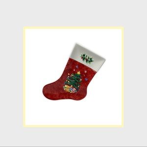 Nikko Christmas Tree Stocking 9" Candy Dish